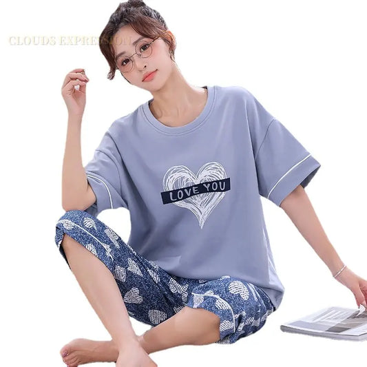 Knitted Cotton Cartoon Pajamas Sets