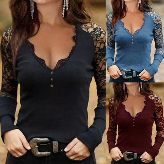 Sexy Slim Lace Blouse