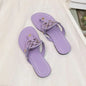 Women's shoes rubber soft soles miter flat beach slippers female explosive