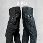 2PCS Tactical Work Pants Men Multi-pocket Waterproof Pant Autumn Spring Outdoor Workwear Hiking Trousers
