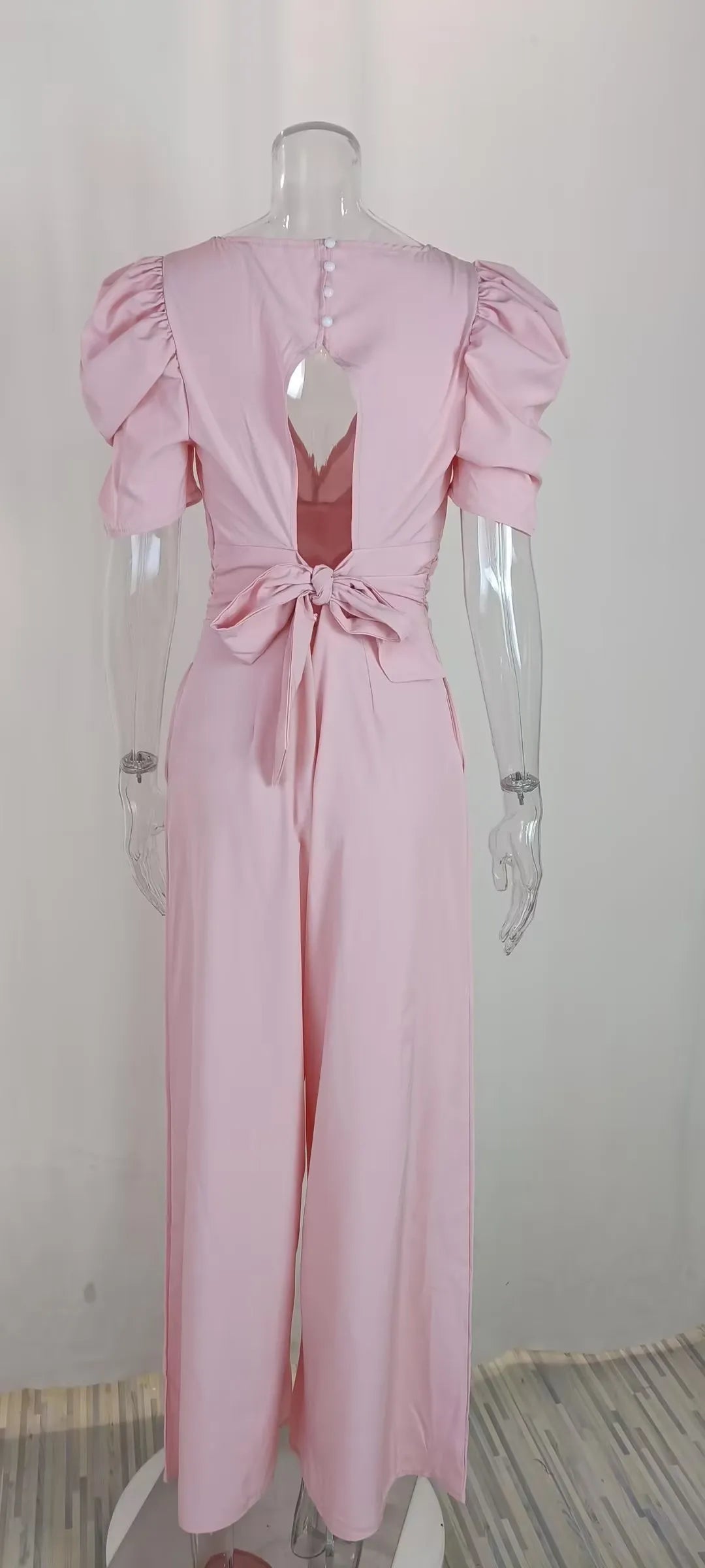Woman Jumpsuit Wide-led Lightweight Soft Silky Breathable Jumpsuit