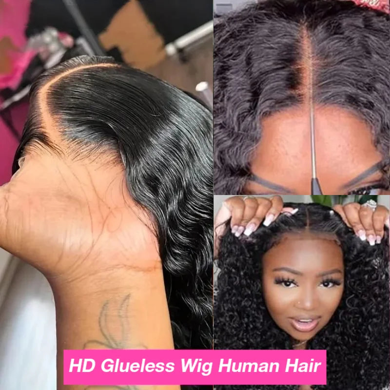 Curly 5x5 Glueless Lace Front Wig 100% Human Hair 13x6 HD Deep Wave Lace Frontal Wigs 13x4 Water 30 40 Inch