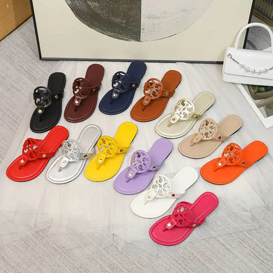 Women's shoes rubber soft soles miter flat beach slippers female explosive