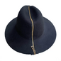 Zipper shallow  fedora hat  woolen hat ladies European punk chain novelty
