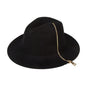 Zipper shallow  fedora hat  woolen hat ladies European punk chain novelty