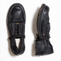 Genuine Leather Cow Shoes Men Vintage Lace-Up Casual Canvas Shoes