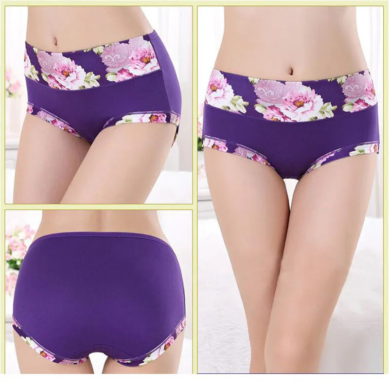 5Pcs Print Panties Women's Underwear