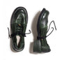 Genuine Leather Cow Shoes Men Vintage Lace-Up Casual Canvas Shoes