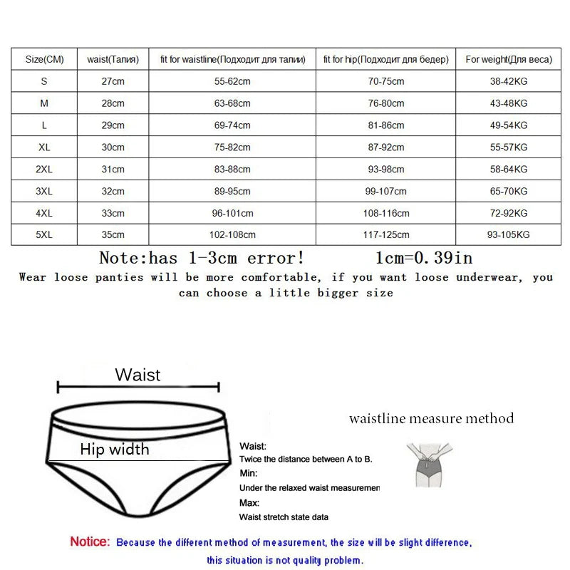 5Pcs Print Panties Women's Underwear