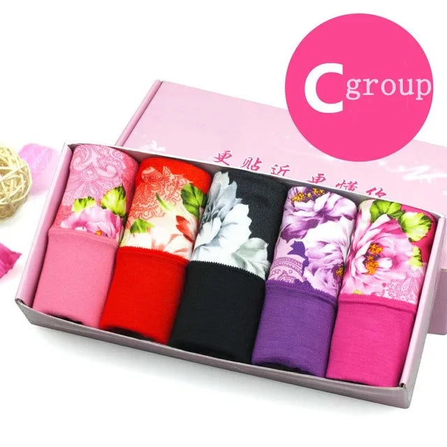 5Pcs Print Panties Women's Underwear