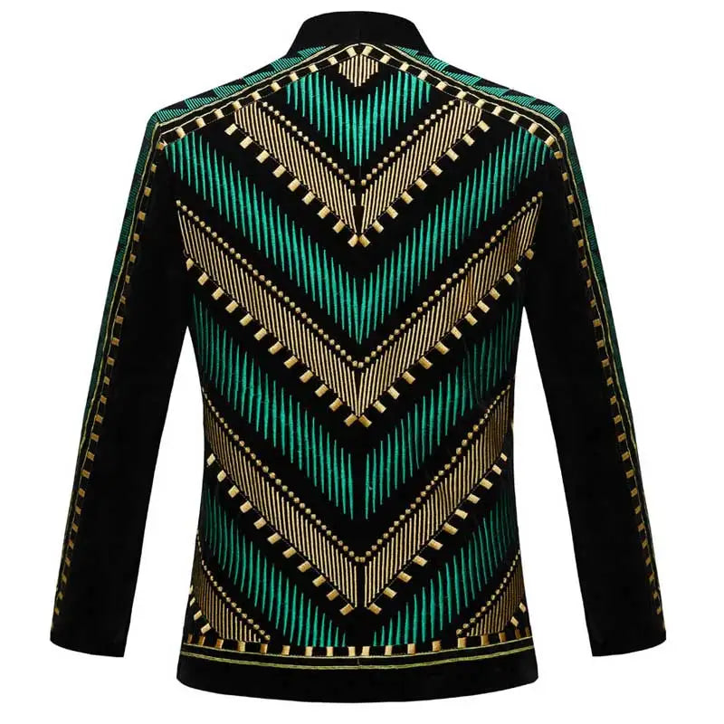 Luxury African Embroidery Cardigan Blazer Jacket Men