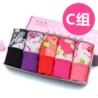 5Pcs Print Panties Women's Underwear