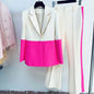 Elegant Women Pants Sets Single Breasted 2 Piece Outfits