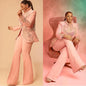 Designer Women Pants Suits 2 Pieces Beads Lace Formal Wedding Tuxedos