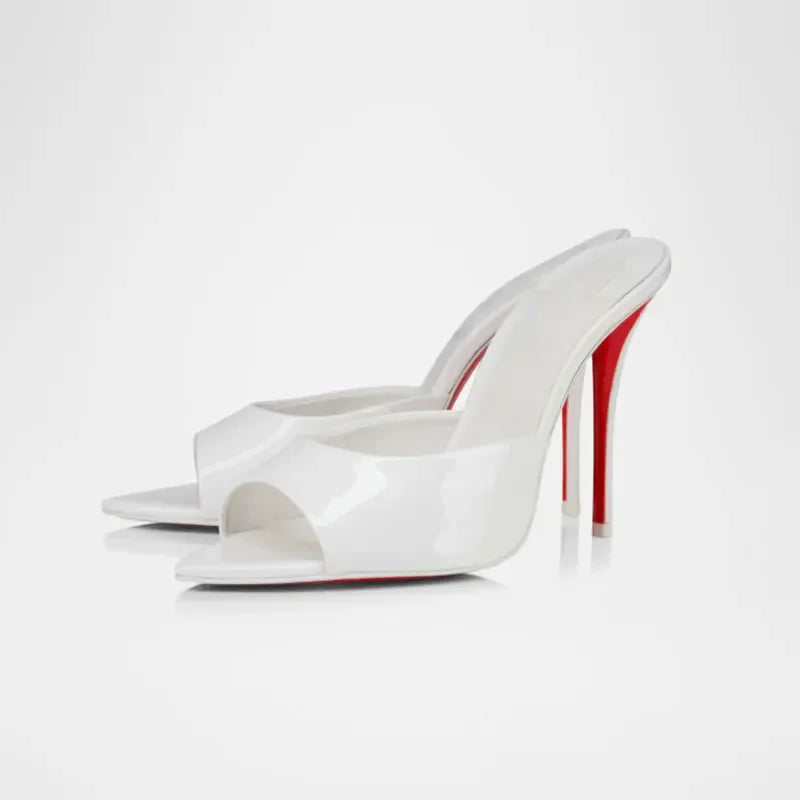 Women  Pointed Open Toe Roman Sandals Metal Sexy Women's Shoes
