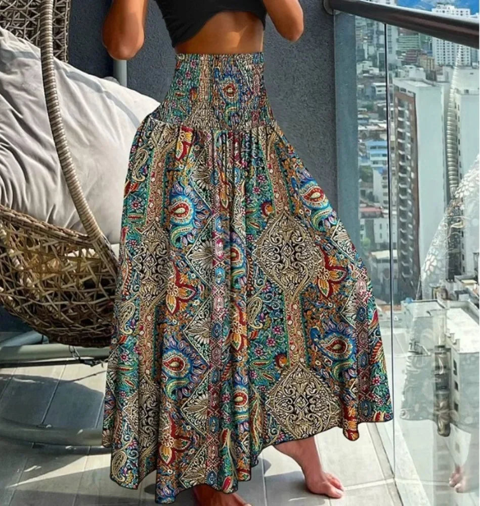 Vintage Casual Fashion Summer Streetwear Long Skirts