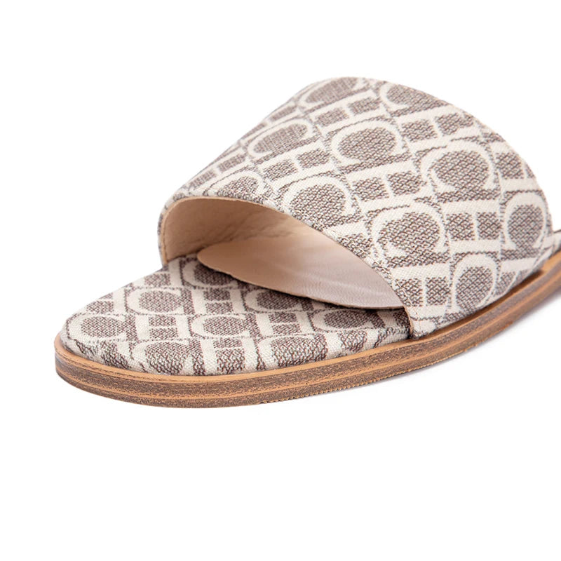 Classic Simple Design Wearable  Anti-slip Sole Letter Printed Slippers Seasonal  Summer Fashion Women's Sandals