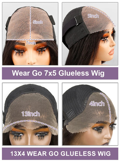Wear And Go Deep Wave Glueless Preplucked Human Hair Lace Frontal Wig Water Wave For Women Pre Cut
