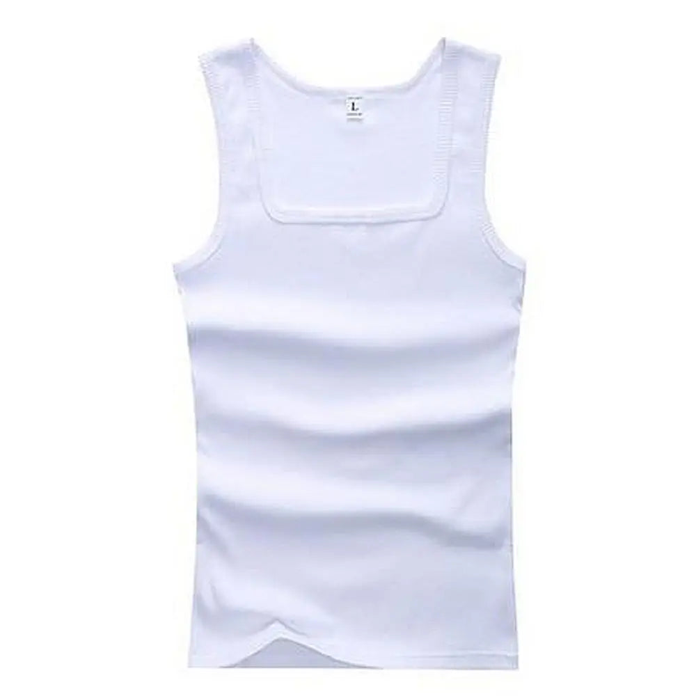 Male  Women Basic Elastic tank top Pure Cotton Sleeveless Men's t-shirt Bodybuilding T-shirt
