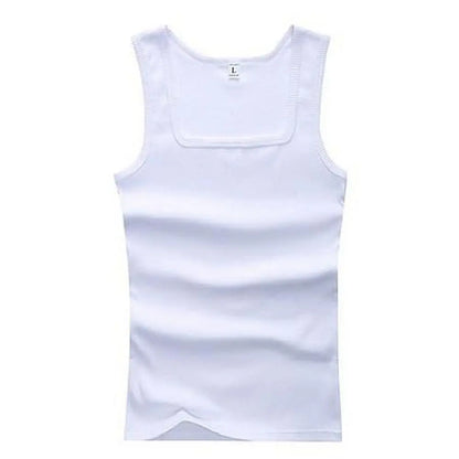 Male  Women Basic Elastic tank top Pure Cotton Sleeveless Men's t-shirt Bodybuilding T-shirt