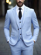 Men's Three-Piece White Suit, Anti-Wrinkle, No-Iron,  Four-Season Workplace Work Clothing