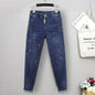 Plus Size jeans for Women Mom Jeans Woman Elastic High Waist Blue Baggy Jeans