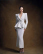 Customized Crystal Beaded Women Suit Set Blazer And Skirts