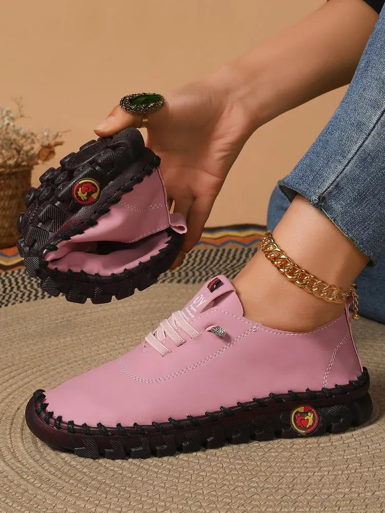 Women Spring and Autumn Hand-stitched Single Shoes Large Size Casual Shoes