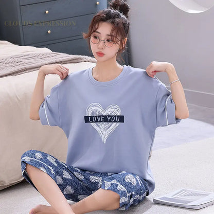 Knitted Cotton Cartoon Pajamas Sets
