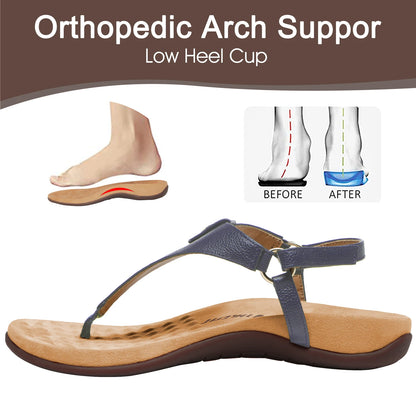 Women's Comfortable Orthopedic Sandals Thong Dressy T-Strap Orthotic Casual Summer
