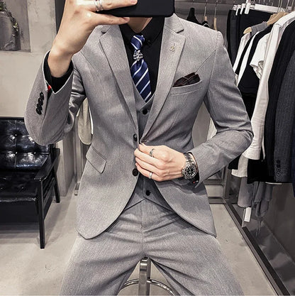 Mens Suit 3Pcs Set