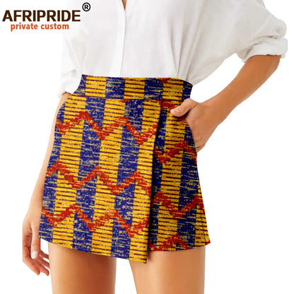 Women Shorts  Fashion Loose High Waist Shorts Ankara Short Culotte African Print Clothes