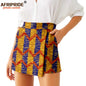 Women Shorts  Fashion Loose High Waist Shorts Ankara Short Culotte African Print Clothes