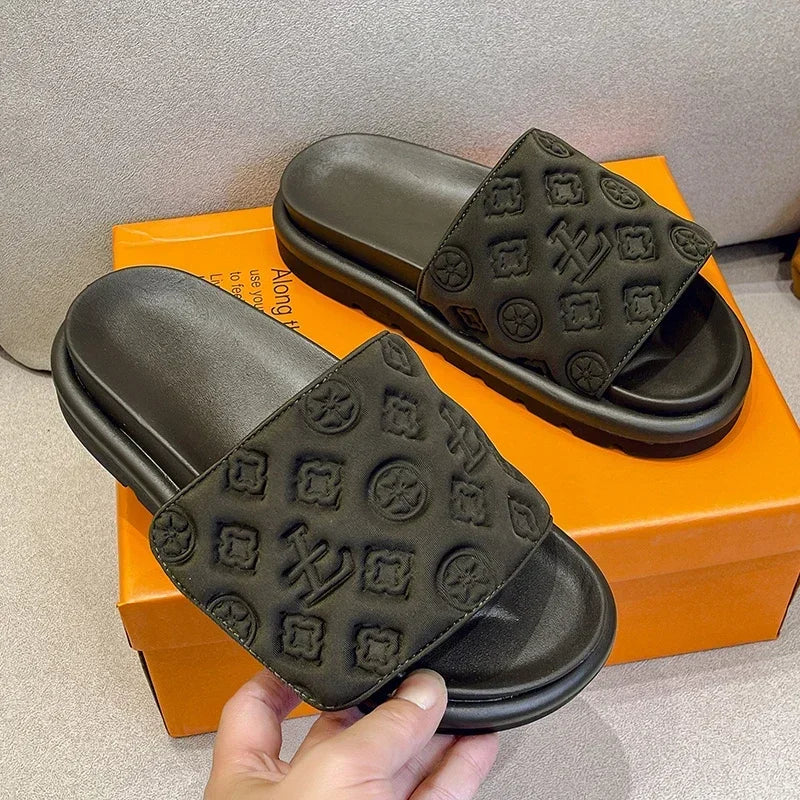 Ladies Magic Sticker Flat Slippers