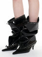 Pointed Strap Design Large Barrel High Heel Fashion Western Cowboy Women's Short Boots