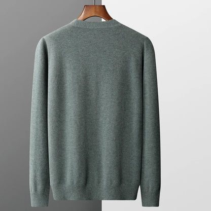 100% men's cardigan cashmere sweater