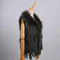 Luxury Women's Genuine Premium Long Hair Rabbit Fur Knit Vest