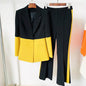Elegant Women Pants Sets Single Breasted 2 Piece Outfits