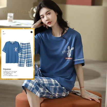 Knitted Cotton Cartoon Pajamas Sets
