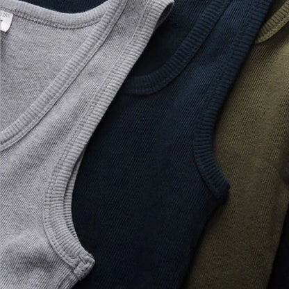 Male  Women Basic Elastic tank top Pure Cotton Sleeveless Men's t-shirt Bodybuilding T-shirt
