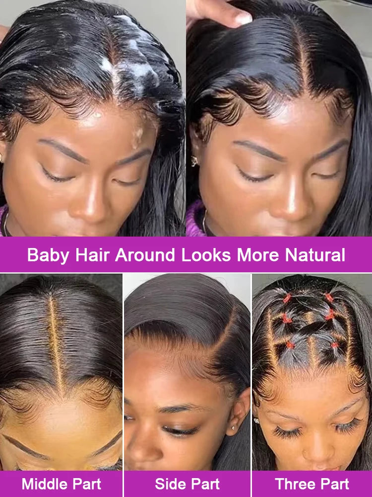 250 Density 13x6 Bone Straight Hd Lace Front Wig 40 46 50 Inch 13x4 Lace Frontal Human Hair Wigs