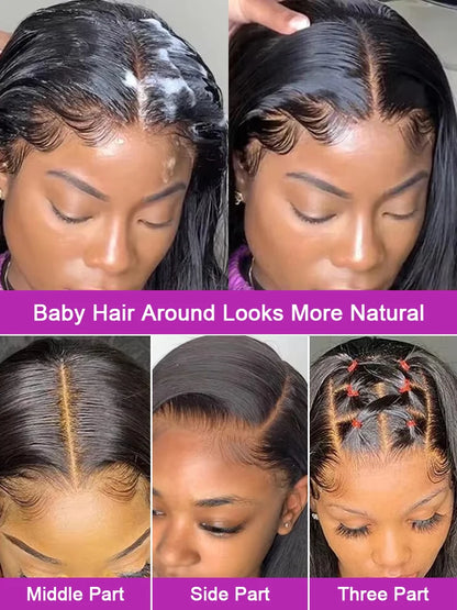 250 Density 13x6 Bone Straight Hd Lace Front Wig 40 46 50 Inch 13x4 Lace Frontal Human Hair Wigs