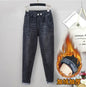 Plus Size jeans for Women Mom Jeans Woman Elastic High Waist Blue Baggy Jeans