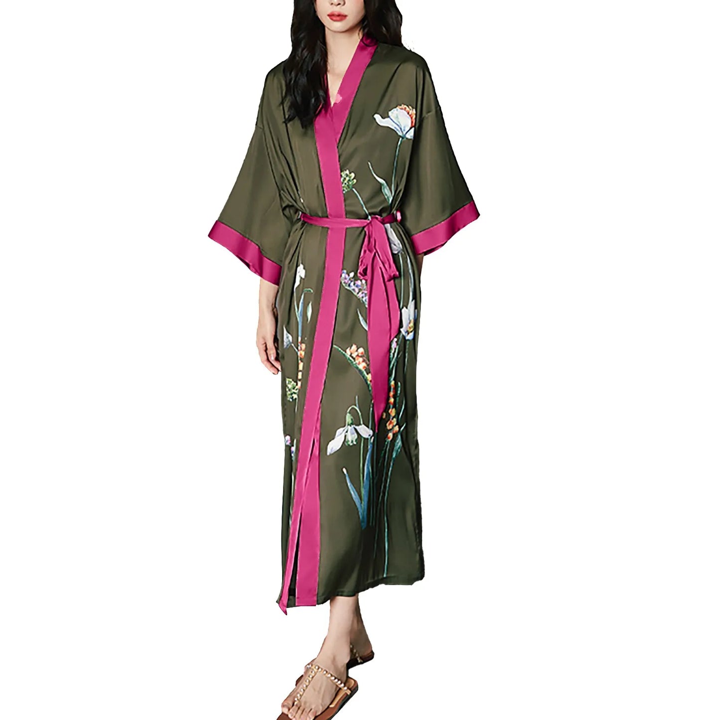 Women's Satin Pajamas Japanese Kimonos