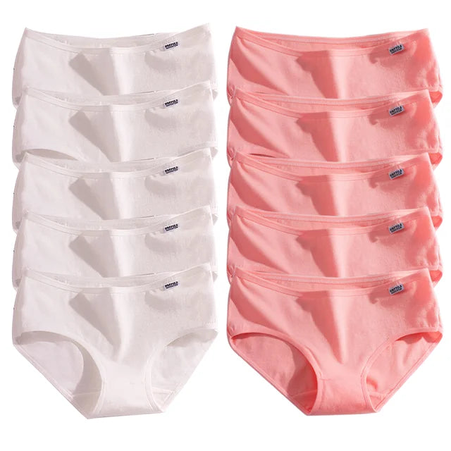 10Pcs/Lot Plus Size Panties for Women Breathable Brief