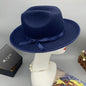 Zipper shallow  fedora hat  woolen hat ladies European punk chain novelty