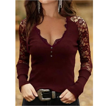 Sexy Slim Lace Blouse