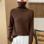 Autumn And Winter Merino Wool Pullover Sweater Solid Color Long Sleeve Basic Thermal Top 100% Pure Wool Sweater