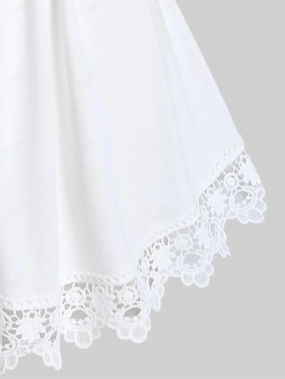 Women's Plus Size Flower Lace T-Shirt Curve Top