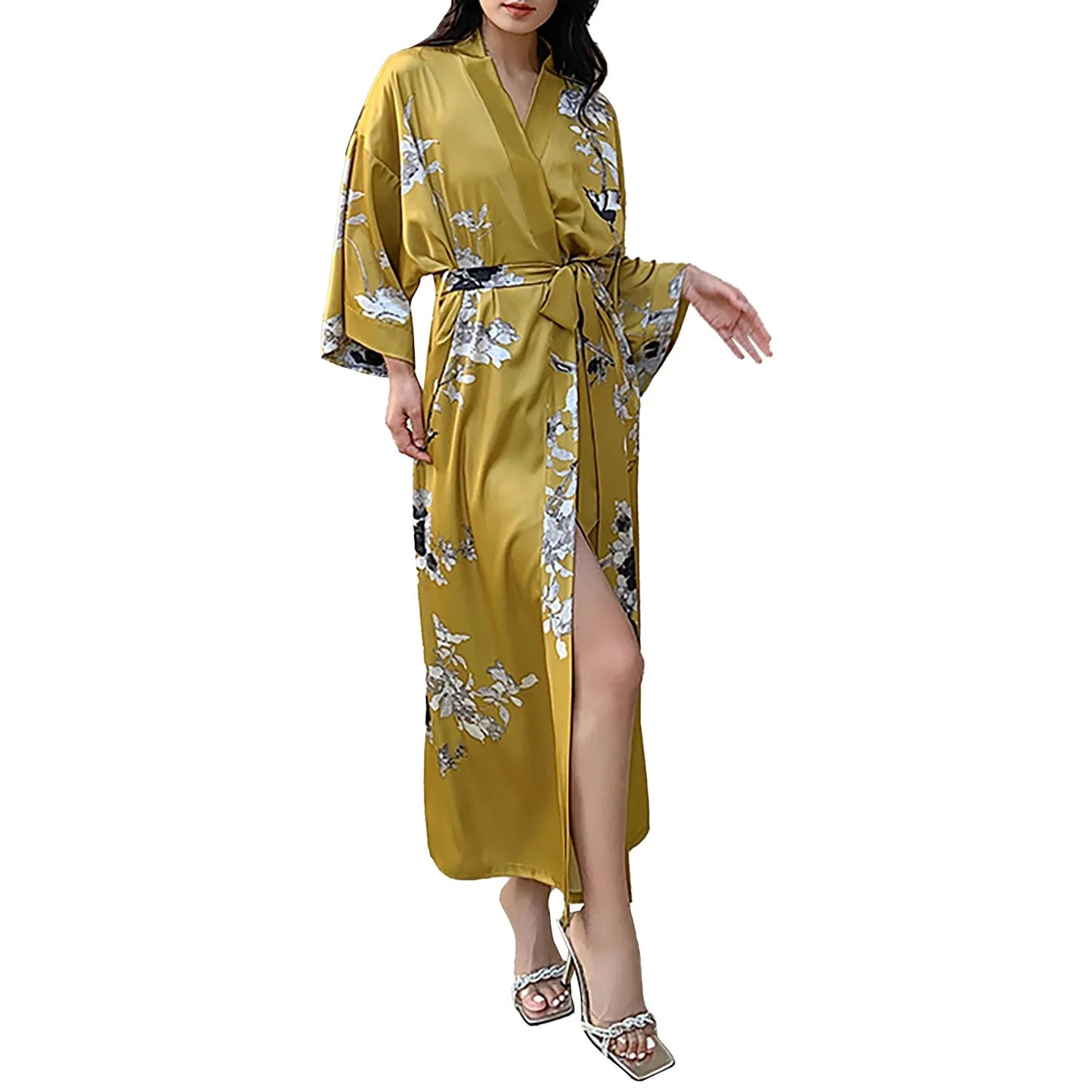 Women's Satin Pajamas Japanese Kimonos